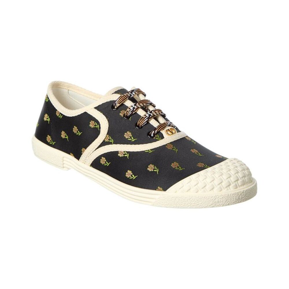Valentino Bay By Bay Floral Canvas Sneaker, Blue